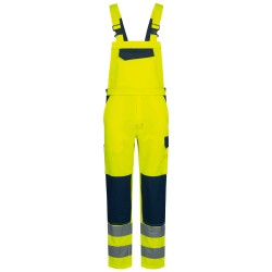 1 Stück SAFESTYLE Warnschutz-Latzhose, gelb/marine, strapazierfähiges Material für optimale Sichtbarkeit und