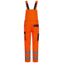 1 Stück SAFESTYLE Warnschutz-Latzhose aus strapazierfähigem Material in orange und marineblau