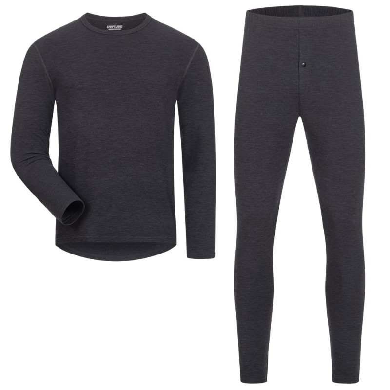 1 Set CRAFTLAND Funktionsunterwäsche-Set aus atmungsaktivem Material in Grau