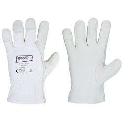 240 Paar SIALKOT GOODJOB® Handschuhe aus Nappa-Leder und Baumwolle, Natur/Weiss, Kategorie 2