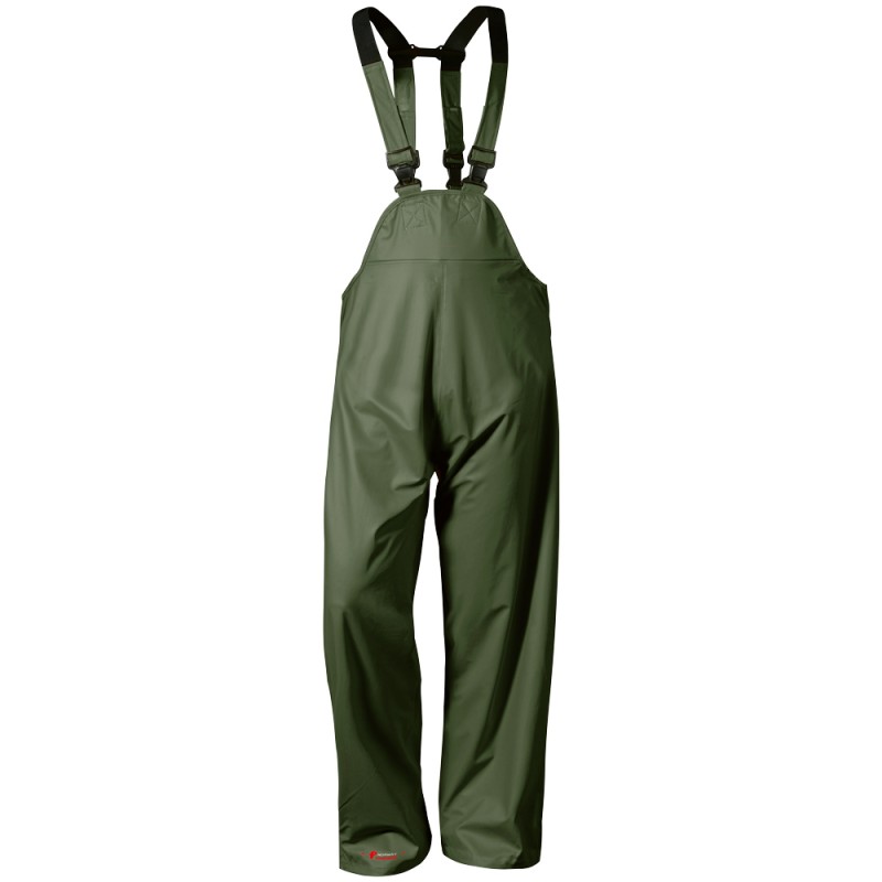 1 Stück SUNDSVALL PU-Stretch-Latzhose in Oliv, wasserdicht nach EN 343, ideal für Outdoor-Aktivitäten