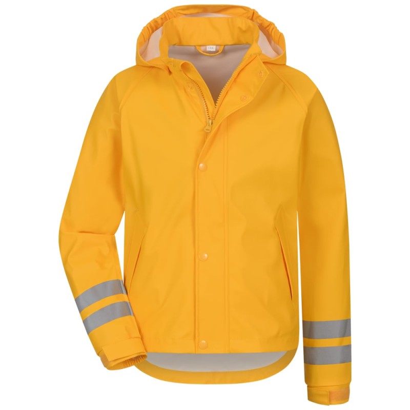 1 Stück CRAFTLAND® Kinder-Regenjacke aus wasserdichtem Material in leuchtendem Gelb