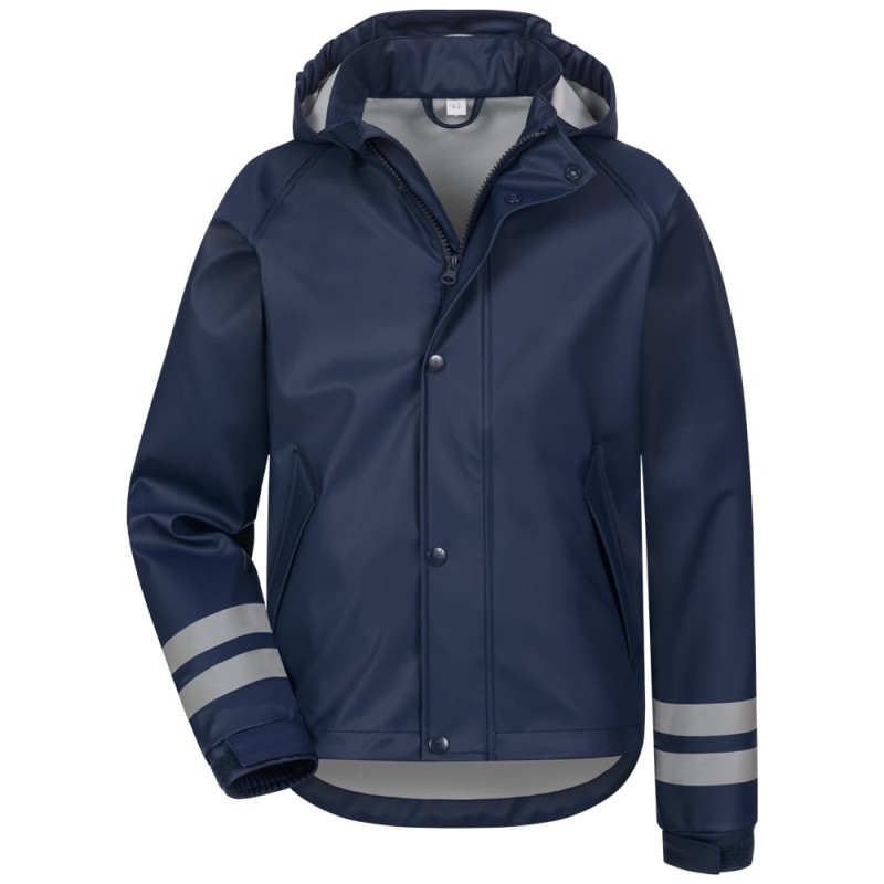 1 Stück CRAFTLAND Kinder-Regenjacke aus hochwertigem Material in marinem Blau