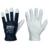 120 Paar BADIN GOODJOB® Handschuhe aus Nappa-Leder und Baumwolle, blau, Kategorie 2, robust und komfortabel