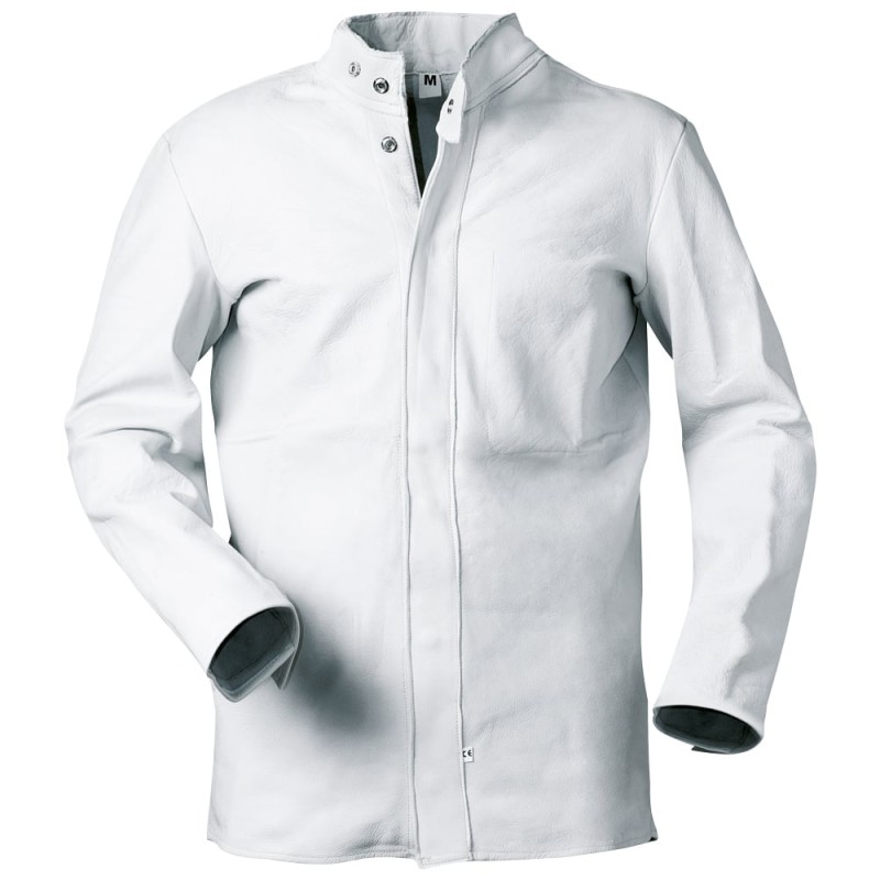 1 Stück Edgar Volllederjacke aus Rind-Vollleder mit Aramid Garn in Weiss