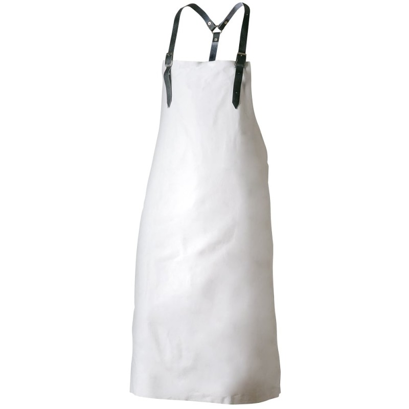 25 Stück INGO Vollleder-Schürzen aus Rind-Vollleder, weiss, 80 x 100 cm