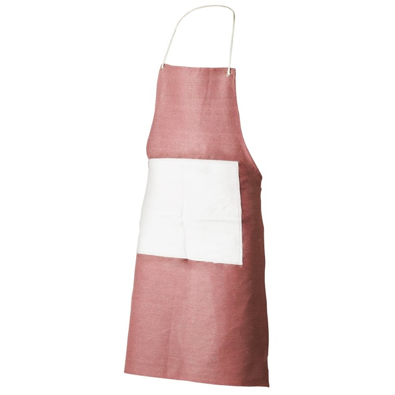 50 Stück Lutz Segeltuch-Schürze aus Baumwolle und Rind-Spaltleder in rotbraun, 80 x 100 cm