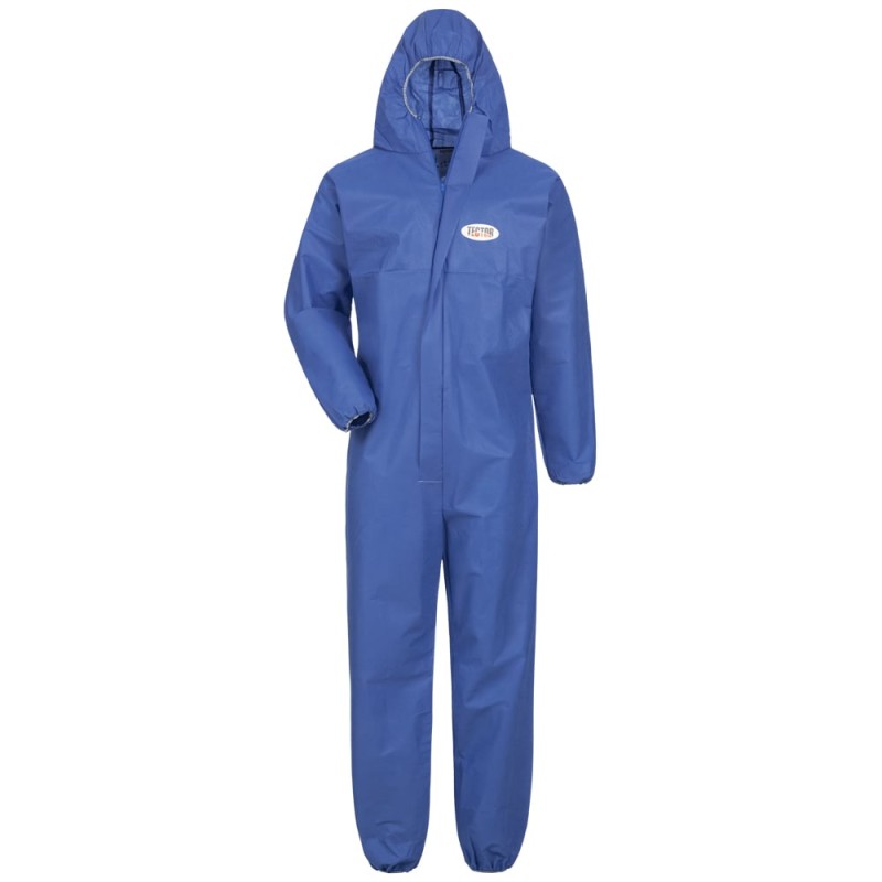 1 Stück TECTOR SMS-Schutzanzug PSA Kategorie 3 Typ 5/6 Blau
