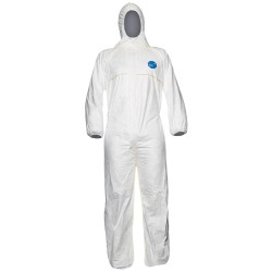10 Stück Tyvek® Schutzanzug Typ 5/6, Kategorie 3, atmungsaktiv, weiss