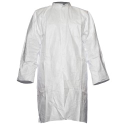 10 Stück TYVEK® 500 Schutzkittel aus atmungsaktivem Material in klassischem Weiss, Modell PL30