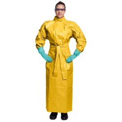 1 Stück TYCHEM® 2000 C Kittel aus chemikalienbeständigem Material in auffälligem Gelb, Modell TC 0290 T YL 00