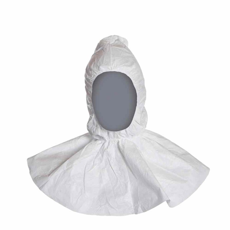 100 Stück TYVEK® Kapuzen aus hochwertigem, strapazierfähigem Material in klassischem Weiss