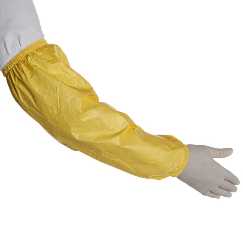 25 Paar TYCHEM 2000 C Armstulpen aus robustem Material in leuchtendem Gelb