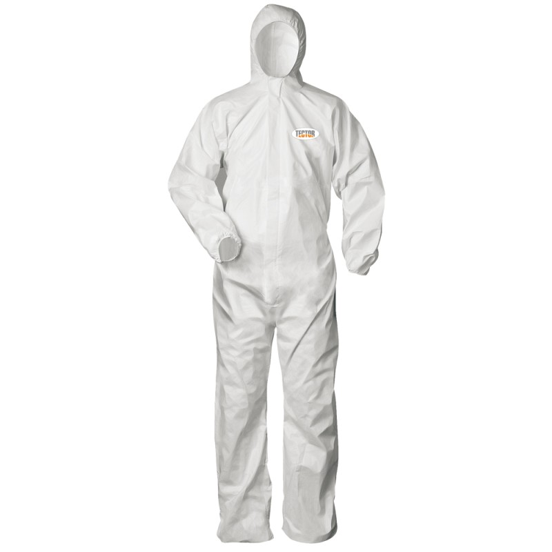 1 Stück TECTOR® Schutzanzug aus Mikrofasermaterial in Weiss, PSA Kategorie 3, Typ 5-B/6-B für höchsten Schutz