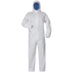 1 Schutzanzug TECTOR® PSA Kategorie 3 Typ 5/6 aus hochwertigem Material in Weiss und Blau