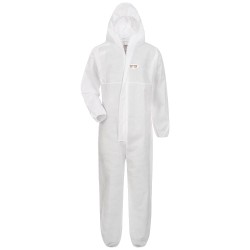 1 Stück TECTOR SMS-Schutzanzug Kategorie 3 Typ 5/6 aus weissem Material für optimalen Schutz und Komfort