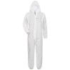1 Stück TECTOR SMS-Schutzanzug Kategorie 3 Typ 5/6 aus weissem Material für optimalen Schutz und Komfort