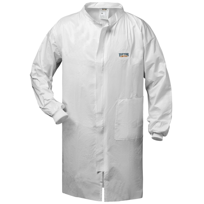 1 Schutzkittel TECTOR® PSA Kategorie 1 aus hochwertigem Material in klassischem Weiss 1 Schutzkittel TECTOR® PSA Kategorie 1 aus hochwertigem Material in klassischem Weiss