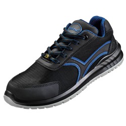 1 Paar Göhre Nuovo Halbschuhe, Schwarz/Blaue ESD Sicherheitsschuhe EN ISO 20345 S1P FO SR