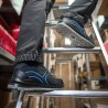 1 Paar Göhre Nuovo Halbschuhe, Schwarz/Blaue ESD Sicherheitsschuhe EN ISO 20345 S1P FO SR