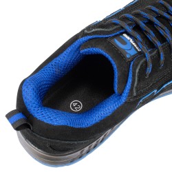 1 Paar CRAFTLAND Halbschuhe EN ISO 20345 S1P FO SR, schwarz/blau, Sicherheits-Schuhe für hohen Tragekomfort
