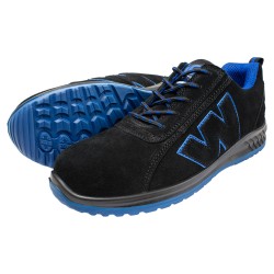 1 Paar CRAFTLAND Halbschuhe EN ISO 20345 S1P FO SR, schwarz/blau, Sicherheits-Schuhe für hohen Tragekomfort