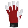 60 Paar CARVER ELYSEE Handschuhe aus Nappa-Leder und Elasthan, weiss/rot, CAT 2