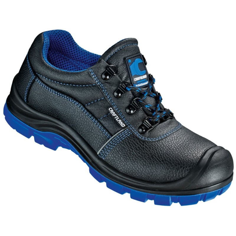 1 Paar CRAFTLAND Halbschuhe EN ISO 20345 S1 SRC, schwarz/blau, robust und rutschfest