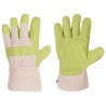 120 Paar KLH Handschuhe aus Kunstleder in Grün, Schutzklasse CAT 2 für optimalen Grip und Komfort
