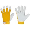 120 Paar KHANPUR GOODJOB® Handschuhe aus Nappa-Leder und Baumwolle, gelb, CAT 2