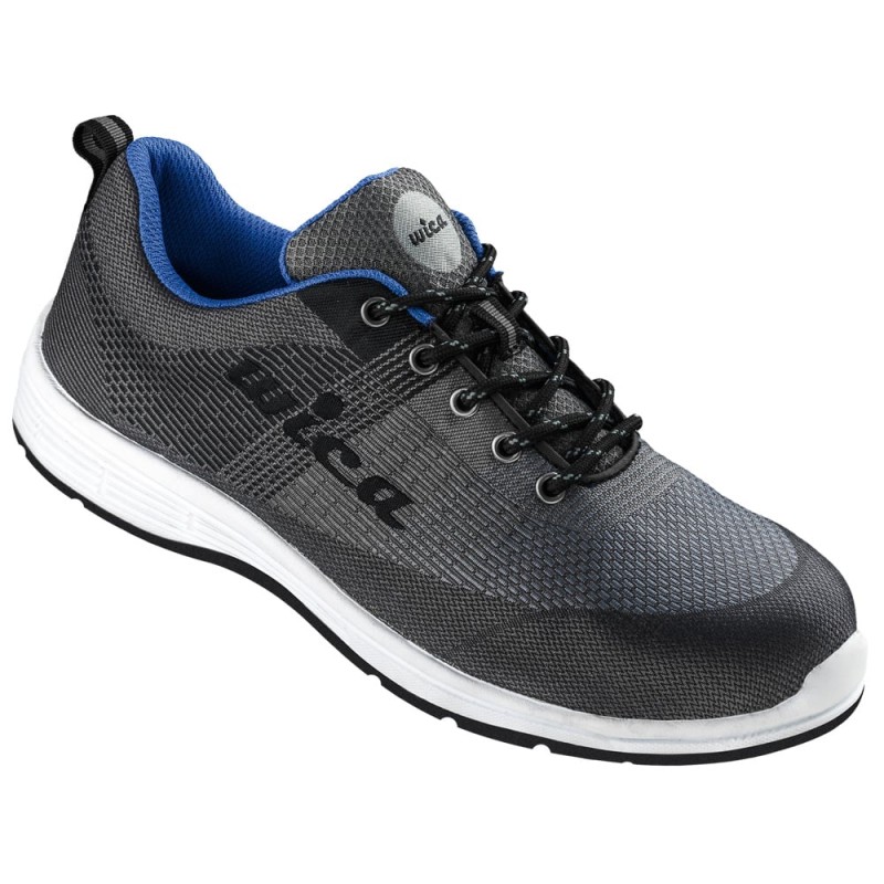 1 Paar WICA Halbschuhe S1P SRA aus grauem und blauem Material