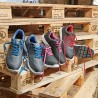 1 Paar WICA Halbschuhe S1P SRA aus grauem und blauem Material