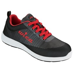 1 Paar Pollino Halbschuhe WICA® Sicherheitsklasse EN ISO 20345 S1P SRA dunkelgrau/rot