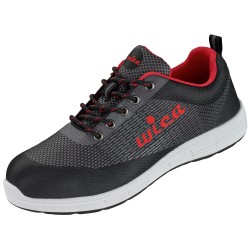 1 Paar Pollino Halbschuhe WICA® Sicherheitsklasse EN ISO 20345 S1P SRA dunkelgrau/rot