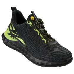 1 Paar WICA® Halbschuhe EN ISO 20345 S1 PS FO SR ESD Schwarz/Grün