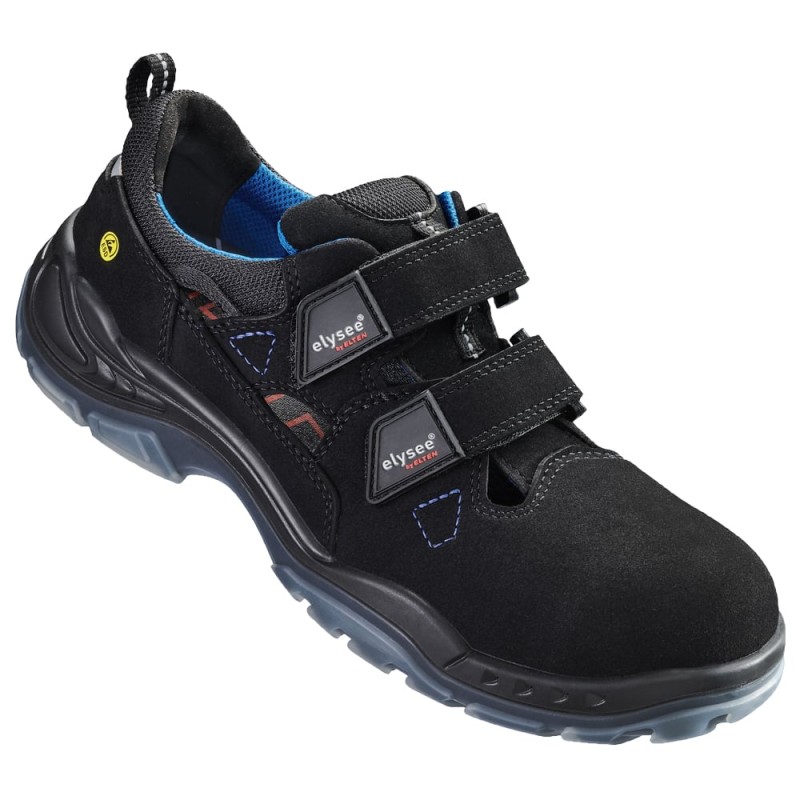 1 Paar Elten Elysee Sandalen aus Schwarz-Blauem Material EN ISO 20345:2011 S1P ESD SRC