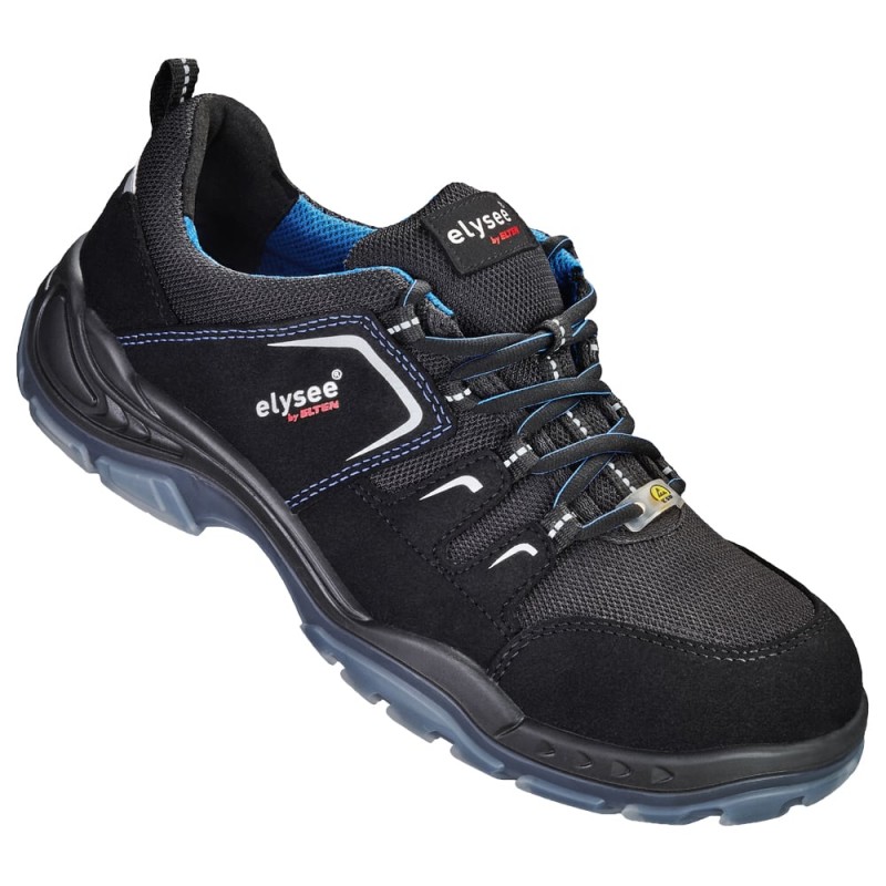 1 Paar ELYSEE® Halbschuhe von Elten, Schwarz/Blau, EN ISO 20345:2011 S1P ESD SRC