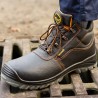 1 Paar WICA Schnürstiefel EN ISO 20345 S3 SRC aus schwarzem Leder