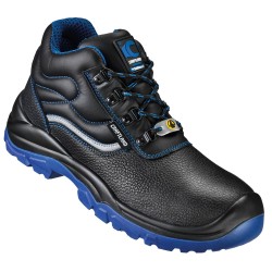 1 Paar CRAFTLAND Schnürstiefel EN ISO 20345 S3 FO SR ESD aus schwarzem/blauem Material