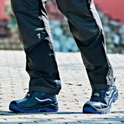 1 Paar CRAFTLAND Schnürstiefel EN ISO 20345 S3 FO SR ESD aus schwarzem/blauem Material