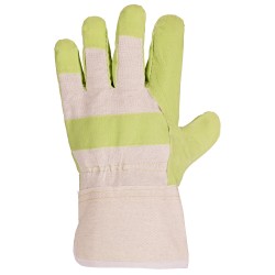 120 Paar KLH Handschuhe aus Kunstleder in Grün, Schutzklasse CAT 2 für optimalen Grip und Komfort