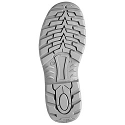 1 Paar CRAFTLAND Schnürstiefel aus Leder in Schwarz/Rot, EN ISO 20345:2011 S3 SRC zertifiziert