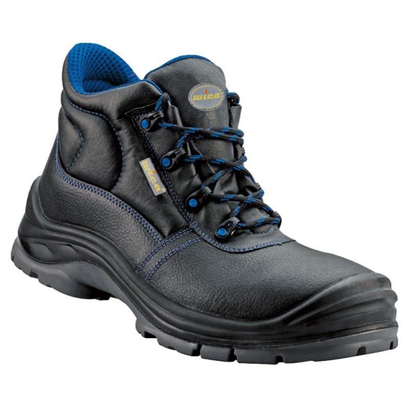 1 Paar WICA Schnürstiefel EN ISO 20345 S3 aus schwarzem Leder für optimalen Schutz und Komfort