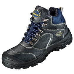 1 Paar WICA Schnürstiefel EN ISO 20345 S3 Schwarz/Blau, robust und sicher für den professionellen Einsatz