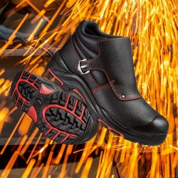 1 Paar MAGDEBURG Schweisser-Stiefel aus Leder, schwarz, EN ISO 20345 S3 HRO SRC zertifiziert