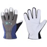 60 Paar SAALBACH ELYSEE® Handschuhe aus Schafsleder und Polyester in Blau/Grau/Natur, Kategorie 2