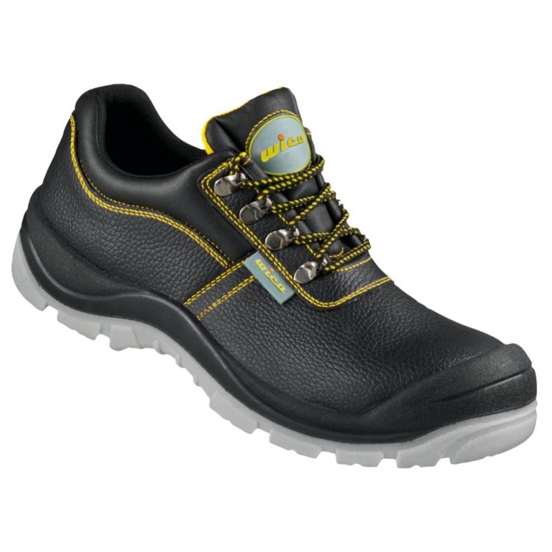 1 Paar WICA Halbschuhe Sicherheitsklasse S3 mit rutschfester SRC-Sohle in Schwarz/Gelb