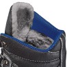 1 Paar CRAFTLAND Winterschnürstiefel aus schwarzem und blauen Leder, EN ISO 20345 S3 SRC, ideal für den Winter