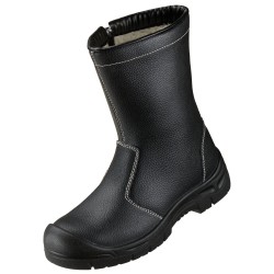 1 Paar Schneeberg Winterschafstiefel Sicherheitsstiefel aus schwarzem Leder mit EN ISO 20345 S3 SRA Zertifizierung
