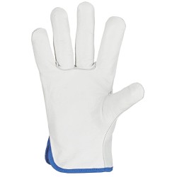 60 Paar Silverstone Stronghand Handschuhe aus Rind-Nappa-Leder in Natur, CAT 2 zertifiziert für hohe